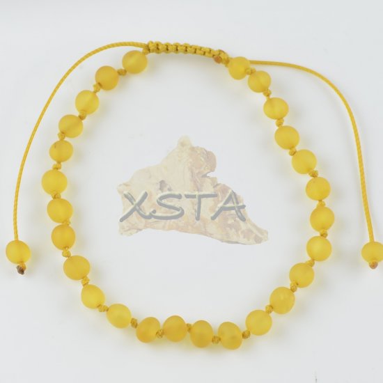 Womens adjustable amber bracelet raw honey color